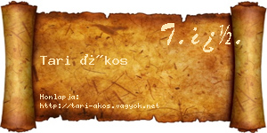 Tari Ákos névjegykártya