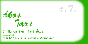 akos tari business card