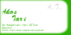 akos tari business card